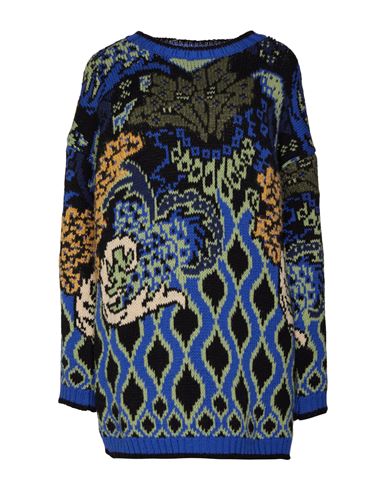 Etro Woman Sweater Blue Size 4 Wool, Alpaca Wool, Acetate, Nylon