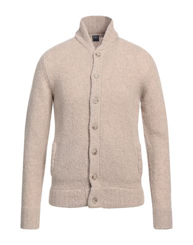 Fedeli Man Cardigan Sand Size 38 Virgin Wool, Cashmere, Polyamide In Beige