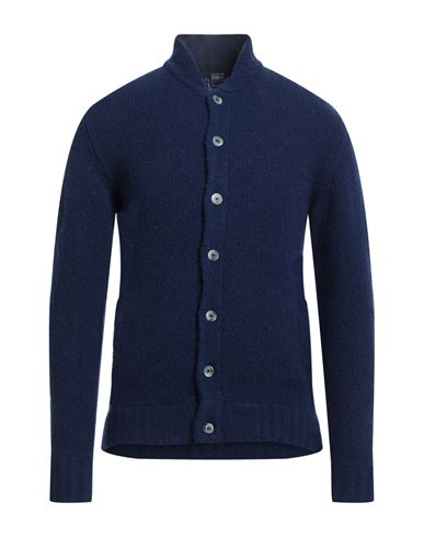 Fedeli Man Cardigan Navy Blue Size 44 Virgin Wool, Cashmere, Polyamide