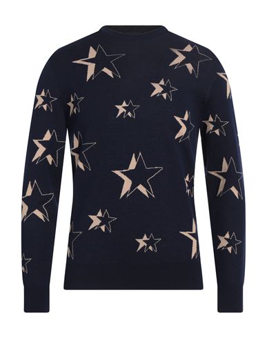 Paul Mémoir Paul Memoir Man Sweater Midnight Blue Size 36 Wool, Cotton