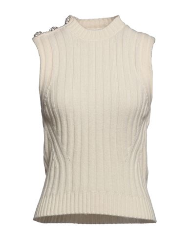Ganni Woman Sweater Ivory Size M Wool, Polyamide In White