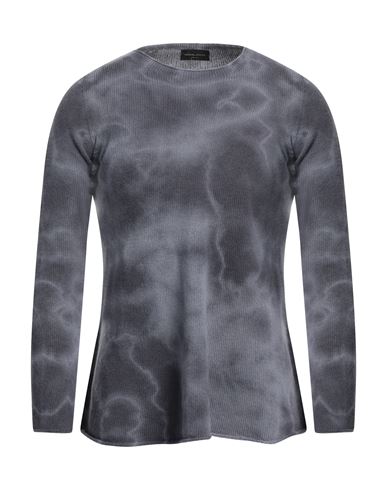 Roberto Collina Man Sweater Lead Size M Merino Wool, Cashmere In Grey