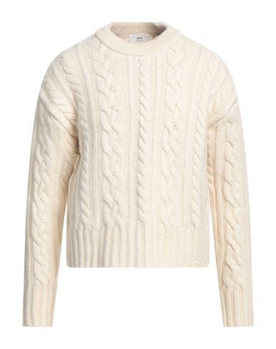 Ami Alexandre Mattiussi Man Sweater Ivory Size L Virgin Wool In White