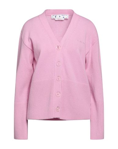 Off-white Woman Cardigan Pink Size 6 Wool