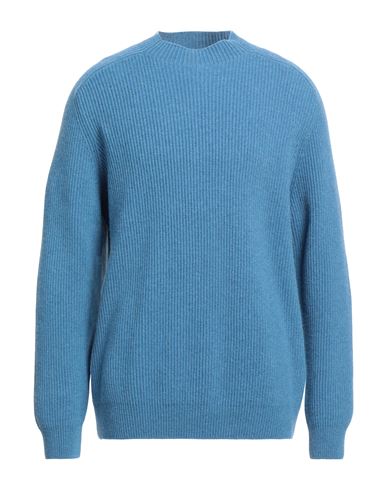 La Fileria Man Sweater Azure Size 46 Cashmere In Blue
