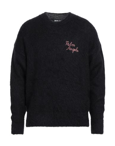 Shop Palm Angels Man Sweater Black Size L Mohair Wool, Polyamide, Wool
