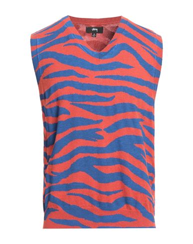 Stussy Tiger Printed Sweater Vest Tiger Printed Cotton Knit