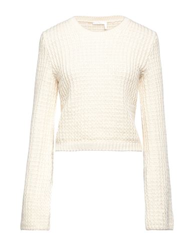 Chloé Woman Sweater Ivory Size L Wool, Silk, Cashmere In White