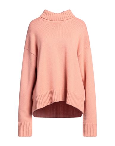 Shop Jil Sander Woman Turtleneck Salmon Pink Size 8 Cashmere, Cotton, Polyester