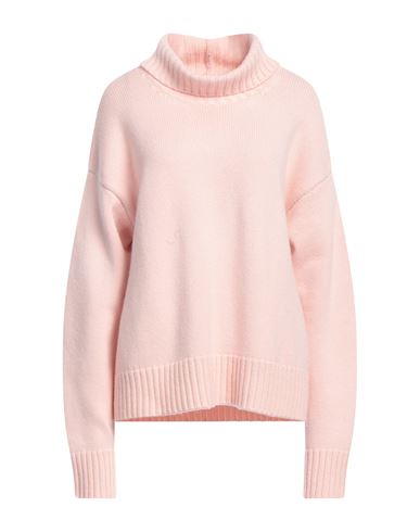 Shop Jil Sander Woman Turtleneck Pink Size 2 Cashmere, Cotton, Polyester