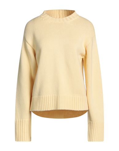 Shop Jil Sander Woman Sweater Light Yellow Size 6 Cashmere, Cotton, Polyester