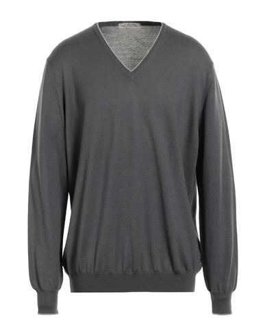 La Fileria Man Sweater Grey Size 48 Virgin Wool, Alcantara, Polyester, Polyurethane