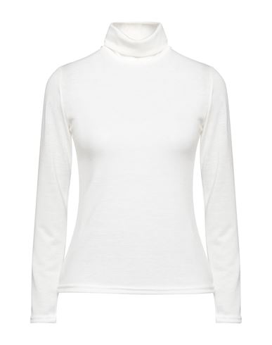 Boutique De La Femme Woman Turtleneck Ivory Size S/m Polyester, Viscose, Elastane In White