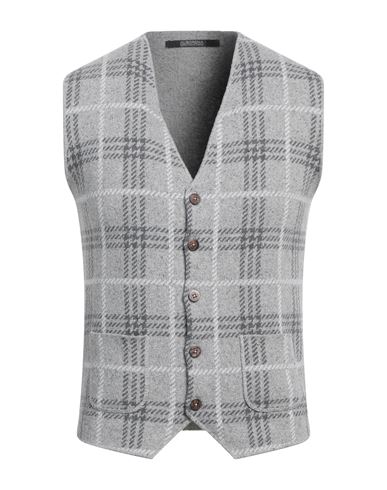 Albarena Man Cardigan Grey Size L Wool, Silk, Polyamide In Gray