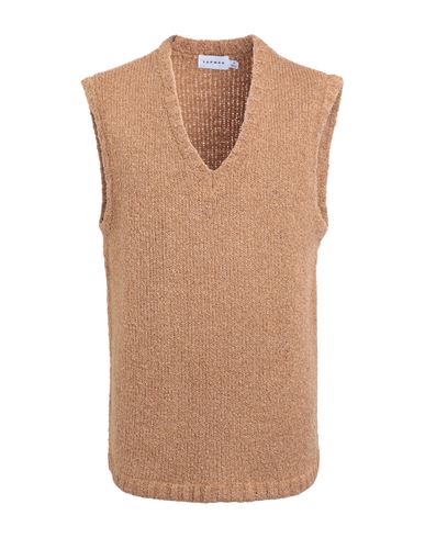Topman Man Sweater Camel Size Xl Acrylic, Polyester, Wool In Beige
