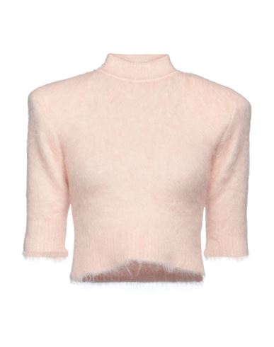Sportmax Woman Turtleneck Blush Size M Mohair Wool, Wool, Polyamide, Elastane In Pink