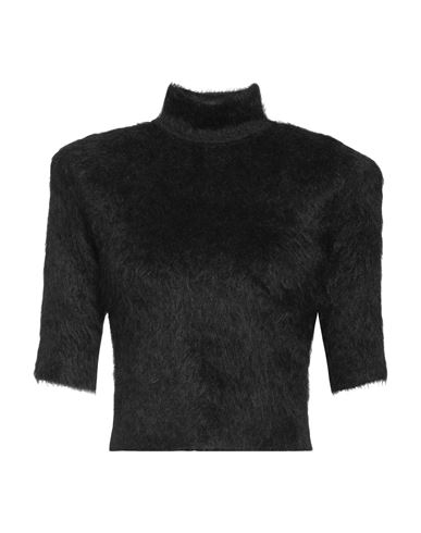 Sportmax Woman Turtleneck Black Size L Mohair Wool, Wool, Polyamide, Elastane