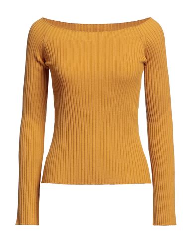 Chloé Woman Sweater Mustard Size S Wool, Cashmere, Polyamide, Elastane In Yellow