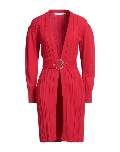 Simona Corsellini Woman Cardigan Red Size Xs Viscose, Polyester