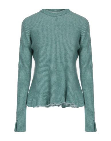 Alysi Woman Sweater Green Size M Polyamide, Mohair Wool, Wool, Elastane