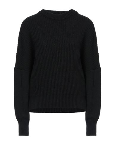 Merci .., Woman Sweater Black Size L Wool, Acrylic, Alpaca Wool