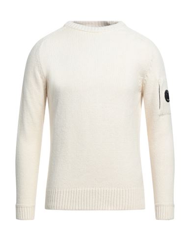 C.p. Company C. P. Company Man Sweater Ivory Size 42 Cotton, Polyamide In White