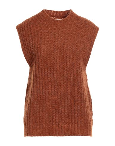 Hartford Woman Sweater Brown Size 2 Alpaca Wool, Polyamide, Merino Wool, Metallic Fiber