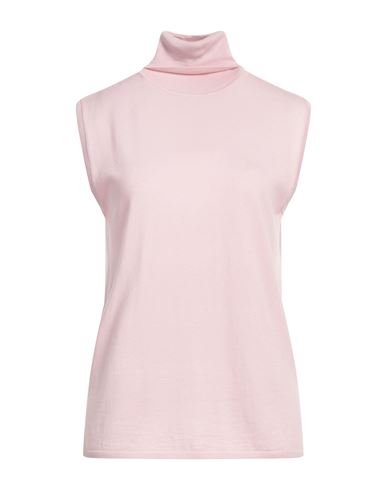 Aspesi Woman Turtleneck Light Pink Size 8 Virgin Wool