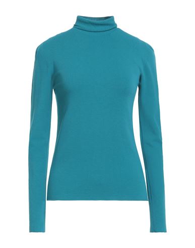 Luckylu  Milano Luckylu Milano Woman Turtleneck Deep Jade Size L Viscose, Polyamide In Green