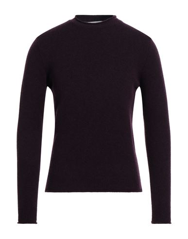 Vneck Man Sweater Deep Purple Size 44 Wool, Polyamide, Elastane
