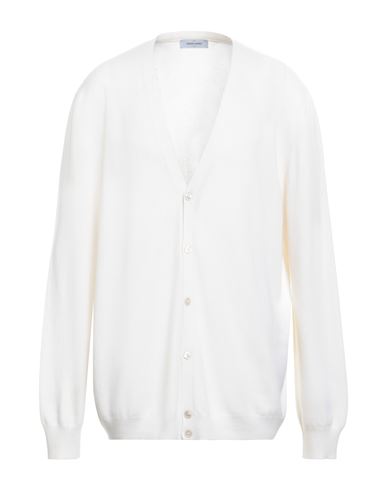 Shop Gran Sasso Man Cardigan Ivory Size 50 Virgin Wool, Viscose, Cashmere In White