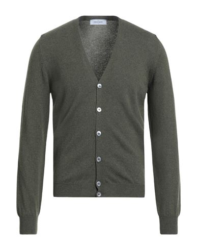 Gran Sasso Man Cardigan Military Green Size 42 Virgin Wool, Viscose, Cashmere In Green