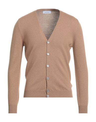 Gran Sasso Man Cardigan Light Brown Size 38 Virgin Wool, Viscose, Cashmere In Nude