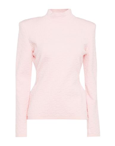 Balmain Woman Turtleneck Light Pink Size 4 Wool, Viscose, Polyamide, Elastane