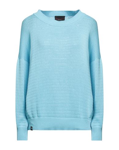 Bruno Carlo Woman Sweater Sky Blue Size M Cotton