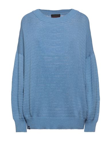Bruno Carlo Woman Sweater Pastel Blue Size L Cotton