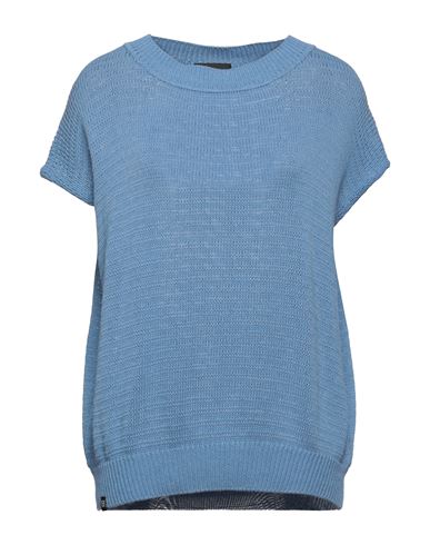 Bruno Carlo Woman Sweater Pastel Blue Size M/l Cotton