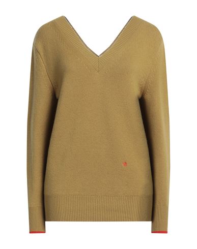 Victoria Beckham Woman Sweater Mustard Size S Cashmere, Elastane In Yellow