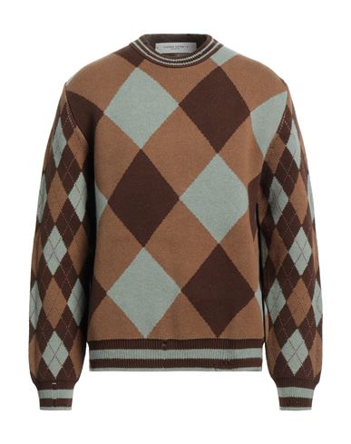 Golden Goose Man Sweater Brown Size L Cotton, Virgin Wool, Viscose, Polyamide, Elastane
