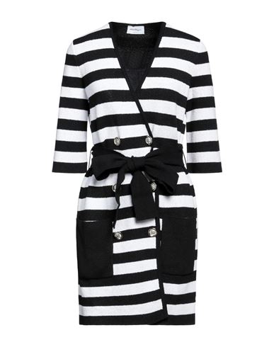 Ferragamo Woman Cardigan Black Size S Cotton, Polyamide, Elastane
