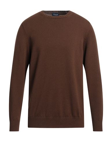 Drumohr Man Sweater Brown Size 44 Cashmere In Brown