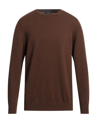 DRUMOHR DRUMOHR MAN SWEATER BROWN SIZE 44 CASHMERE