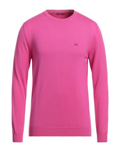 Shop Valentino Garavani Man Sweater Fuchsia Size L Virgin Wool In Pink