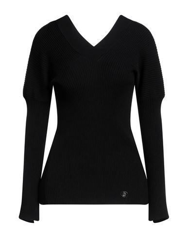 Simona Corsellini Woman Sweater Black Size L Viscose, Polyester, Polyamide