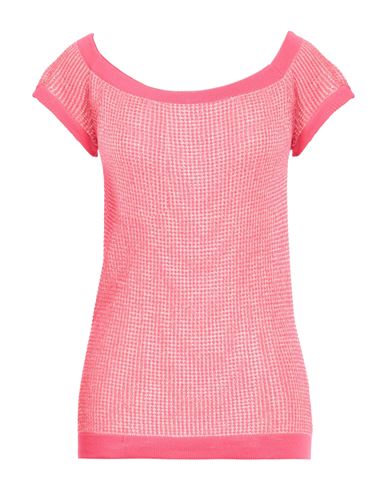 Maria Bellentani Woman Sweater Fuchsia Size 6 Polyamide, Viscose, Polyester In Pink