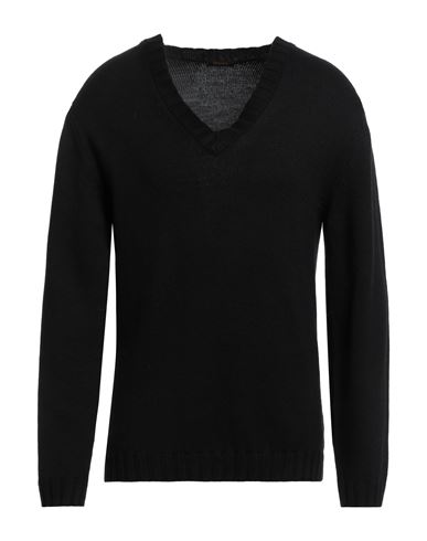 Officina 36 Man Sweater Navy Blue Size Xxl Merino Wool, Acrylic In Black