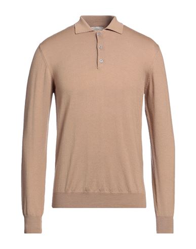 Altea Man Sweater Camel Size S Virgin Wool In Beige