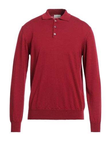 Altea Man Sweater Burgundy Size L Virgin Wool In Red