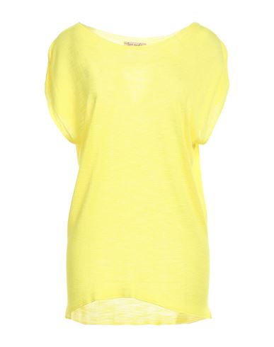 Too Nude Woman Sweater Yellow Size L Viscose, Polyamide
