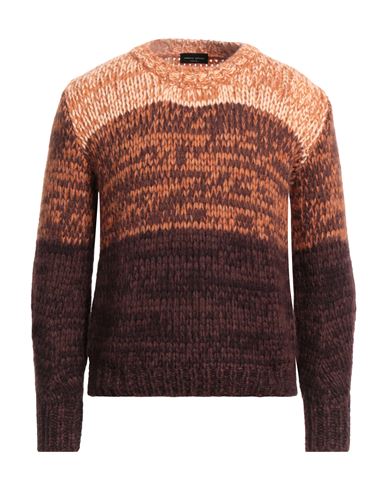 Roberto Collina Man Sweater Orange Size 32 Baby Alpaca Wool, Nylon, Wool